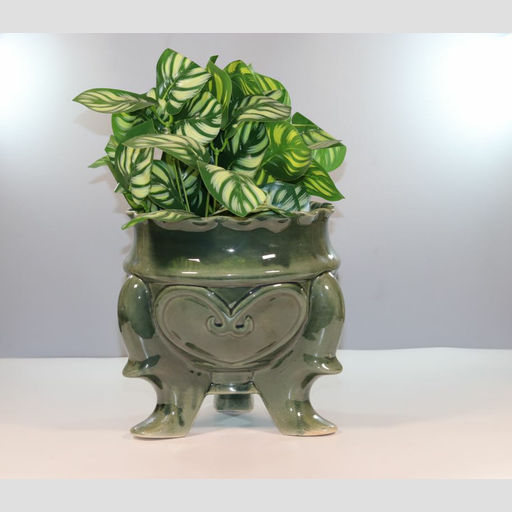 Green Glossy Ceramic Planter – Stylish Home Decor ceramic pots