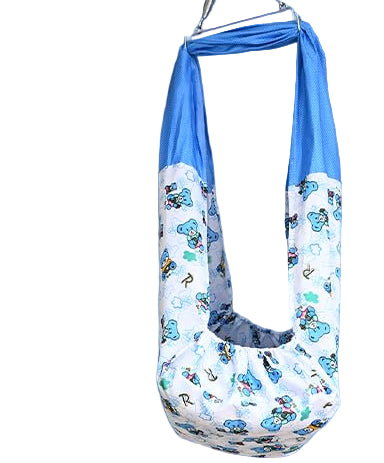 Two baby hammocks in different colors with text 'Available Colors' on a pink and blue background.