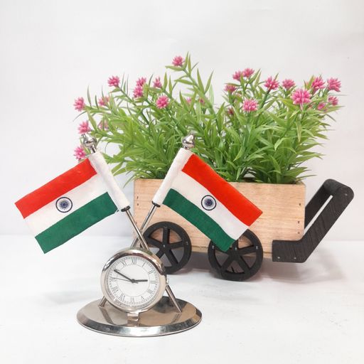 India flags with Clock