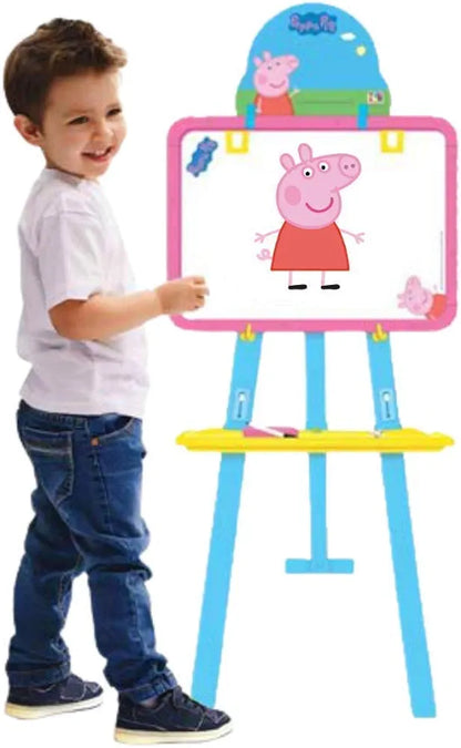 Peppa pig Adjustable Height Magnetic 8 in 1 Double Sided writing Easel Board for Kids
