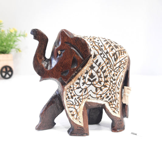 Wooden Elephant With Cloth