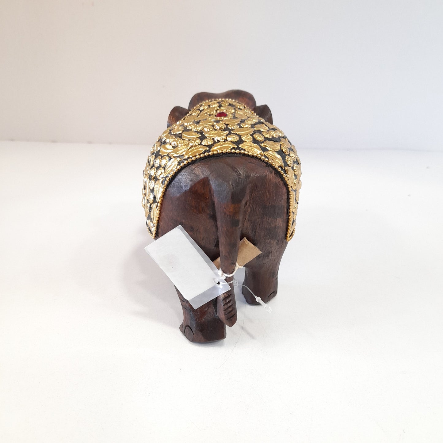 Wooden Camel W/Golden Chitton Work Oxod