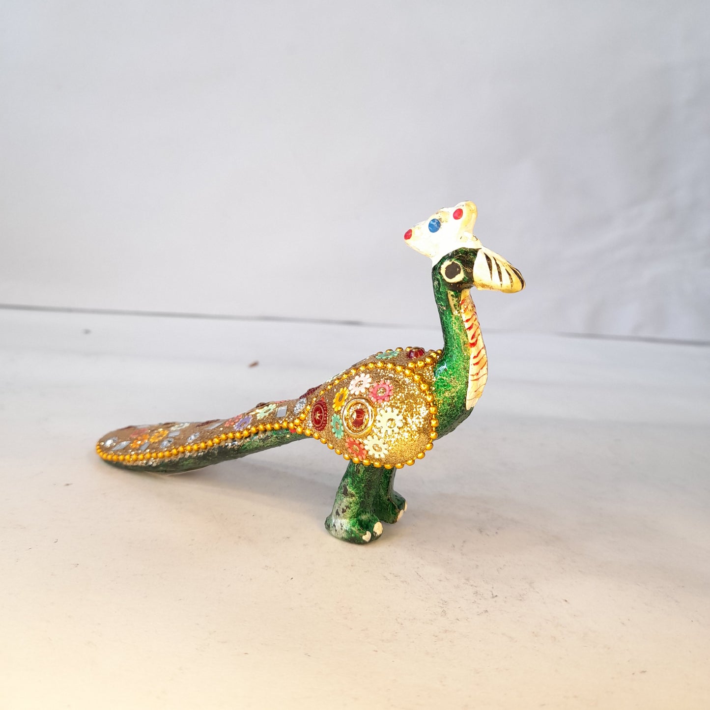 Resin Peacock With Multi Color Beads