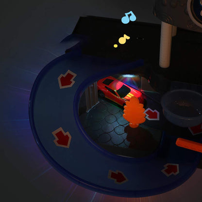 Car Wash & Parking Garage Toy Set Color Changing Race Cars