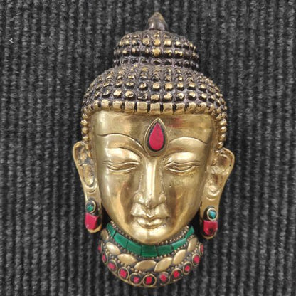 Brass Buddha face