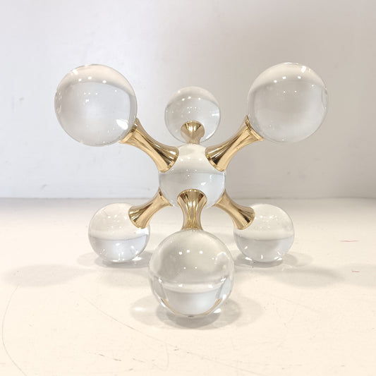 Crystal balls molecule design showpiece