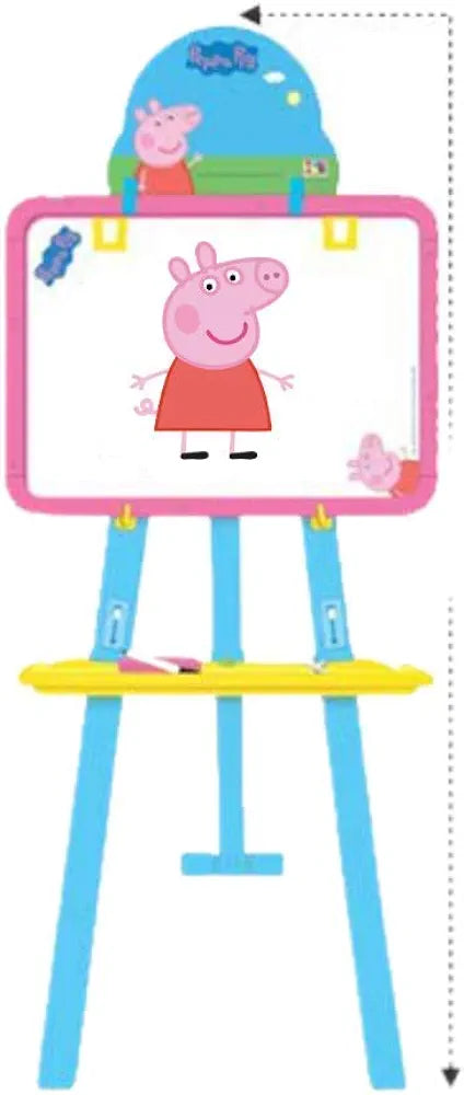 Peppa pig Adjustable Height Magnetic 8 in 1 Double Sided writing Easel Board for Kids