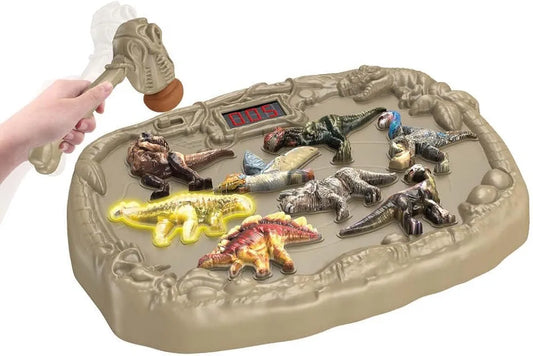 Dinosaur Whack a Mole Game that Glows with Scoring Music and Hammer Pounding Toy for Toddlers and Kids Early Educational Toys Sensory Play for Toddler Boys and Girls