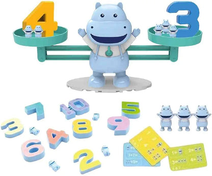 Hippo Balance Scale Math Educational Numbers Toy Counting for Kids Learning And Brain Development