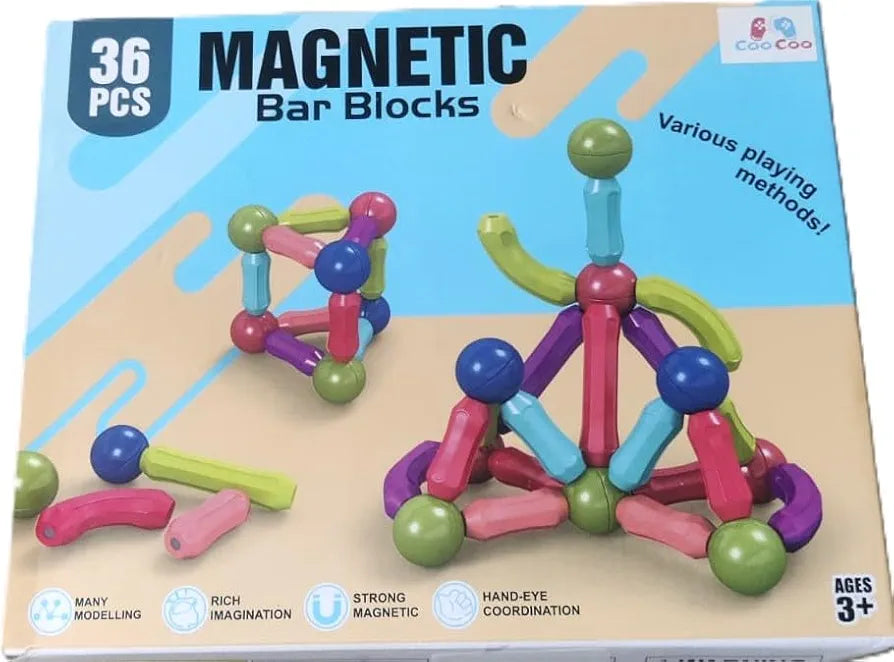 Colorful Magnetic Sticks and Balls Sets Learning Creative Educational Stacking Toys 3D Construction Building Blocks Magnet Toys for Kids