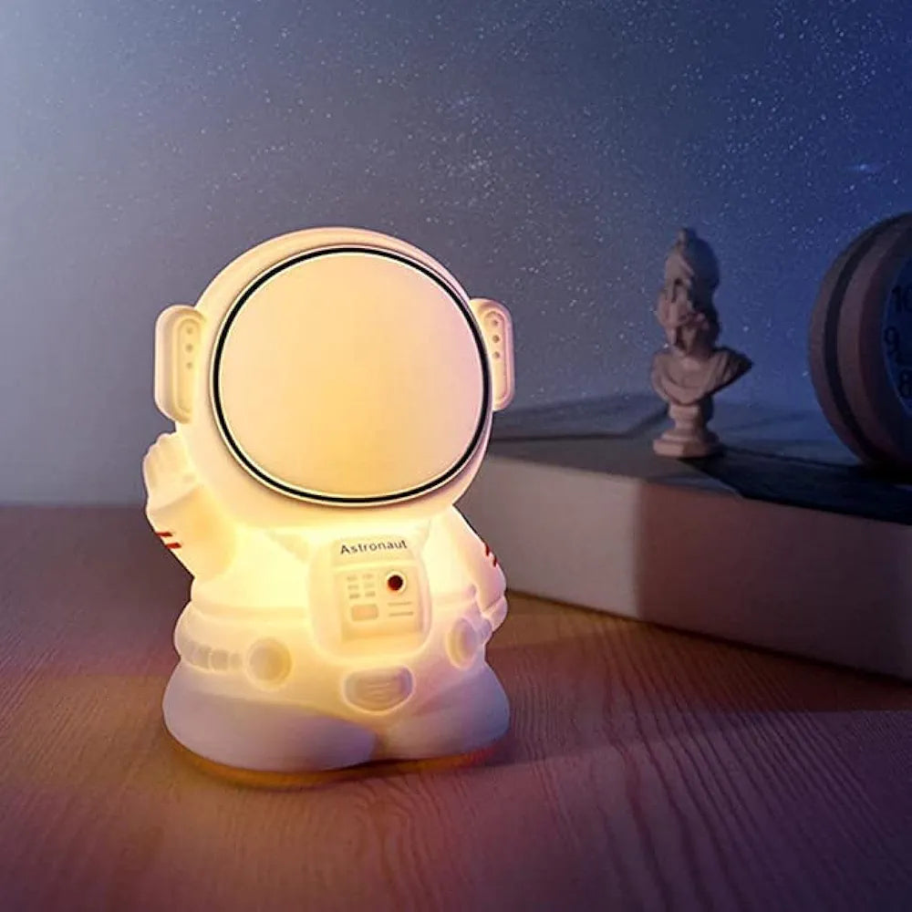 Astronaut Night Light Kids Room,7 Color Changing LED Portable Touch Lamp for Bedroom,USB Chargeable Silicone Animal Nightlight for Baby Children gifting (Astronaut Table Lamp)