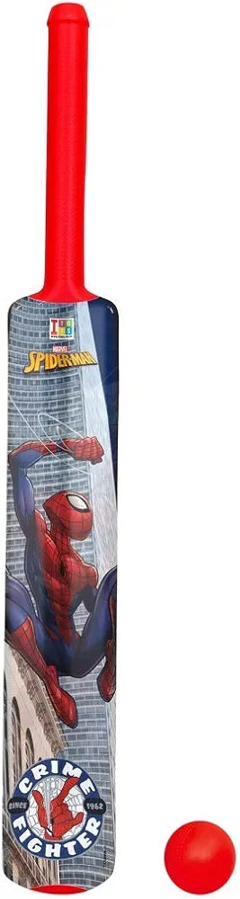Cricket Set for Boys of 5 to 6 Years Include 3 Plastic Stump 1 Plastic Bat 1 Plastic Ball Attractive Spider Man cartoon series for kids