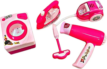 Household Set for Kids Set of 4 Pretend Set Household Appliances Kitchen Play Sets Toys for Girls