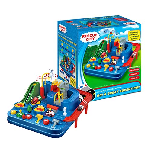 Mechanical adventure rescue game kids play plastic car track toy