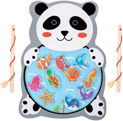Wooden Board Fishing Game Set Fun and Educational Toy for Kids