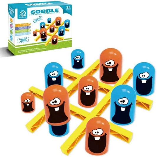 Gobble Board Game Tic Tac Toe Game Toy for Kids Indoor and Outdoor Toys Family Games Party Favors for Kids 4 to 8 years old Birthday Gifts for Kids