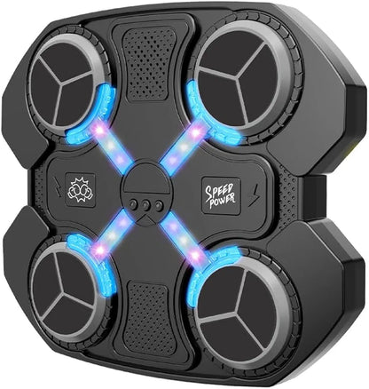 Music Boxing Machine, Smart Boxing Machine with Bluetooth Connection, Wall Mounted Electronic Intelligent, Boxing Target with Boxing Gloves for Adult Kid Home Exercises for Home, Indoor and Gym