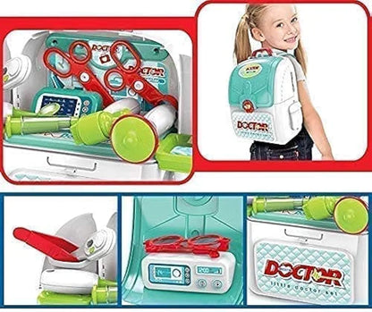 Doctor Set with Carry Bag Doctor Kit Toy for Kids 3 years above Pretend Play Toys for Kids Girls Boys Role Play Toys for Kids 2 in 1 Learning Educational Doctor Set