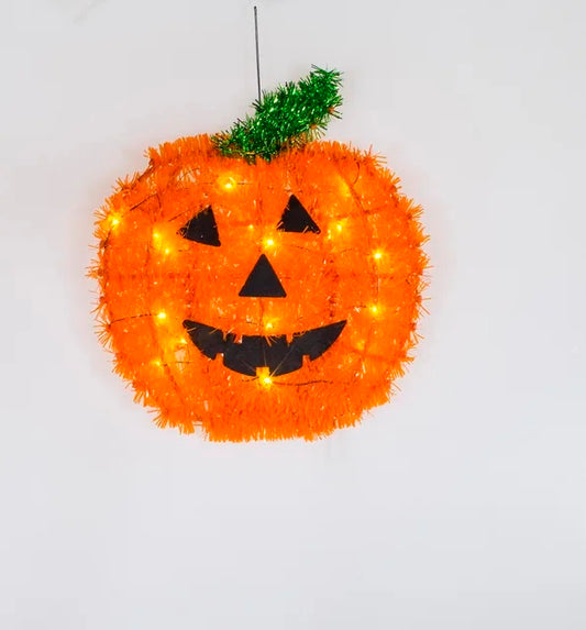 Scary pumpkin Halloween decor without lights