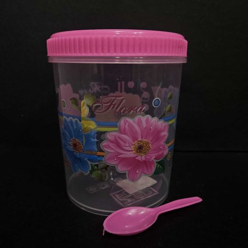 Floral printed storage container for dry fruit and groceries storage purpose and return gifting