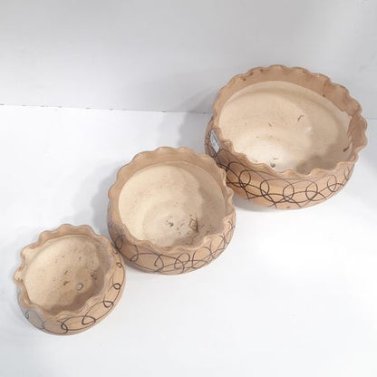 vintage designer ceramic wide pot for office & home decoration