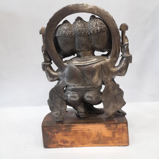 BRASS 3 FACE GANESH SILVER FINISH
