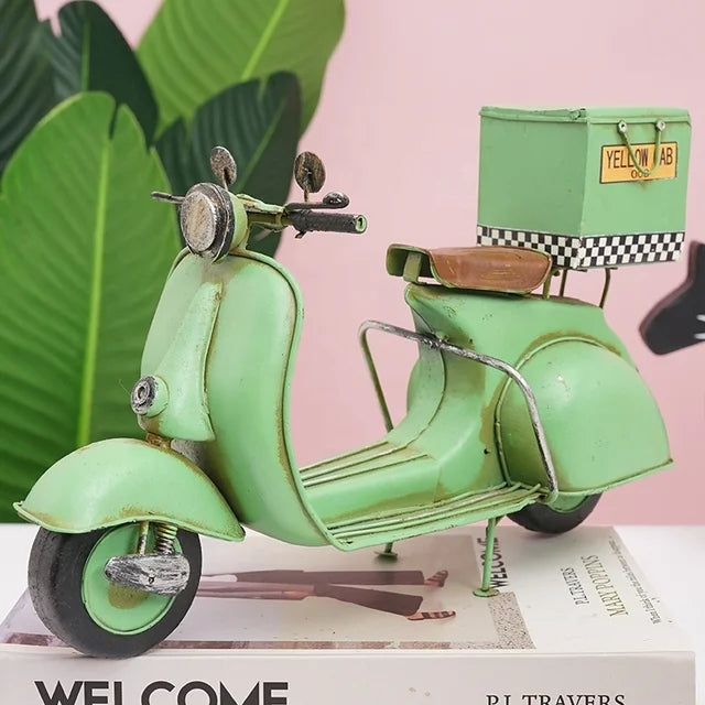 Creative Retro Iron Vintage Metal Crafts Motorcycle Model handmade Scooter Model for Home Pub Coffee Shop Restaurant Decorations