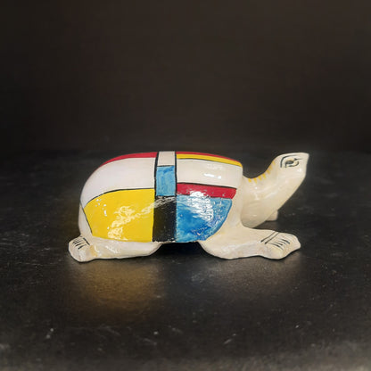 Wooden Turtle Mosaic Work