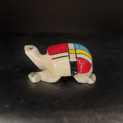 Wooden Turtle Mosaic Work