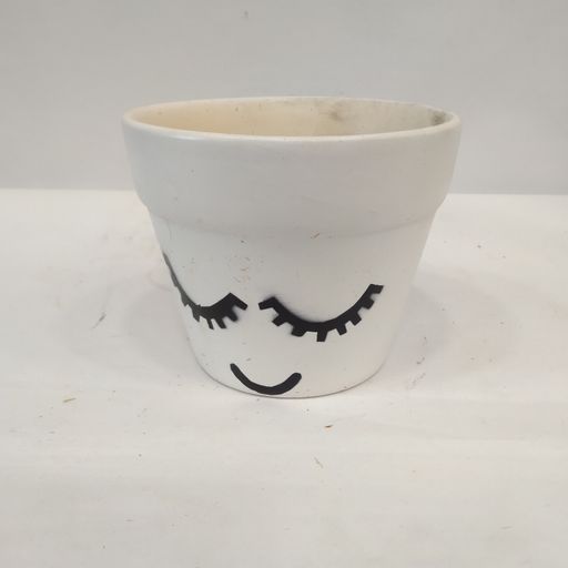 Ceramic Planter Pot Black Face printed Indoor Ourdoor Plants,Home and Garden Decor, Decorative Succulents Pot