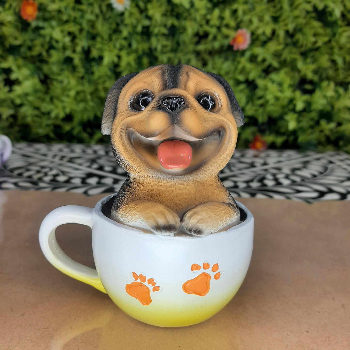 Puppy in cup show piece