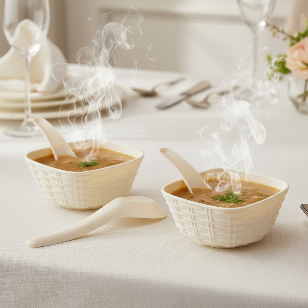 RETINA SQUARE SOUP SET
