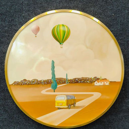 Hot Air Ballon GOLD Ring Framed Acrylic Crystal Frame For Home, Office
