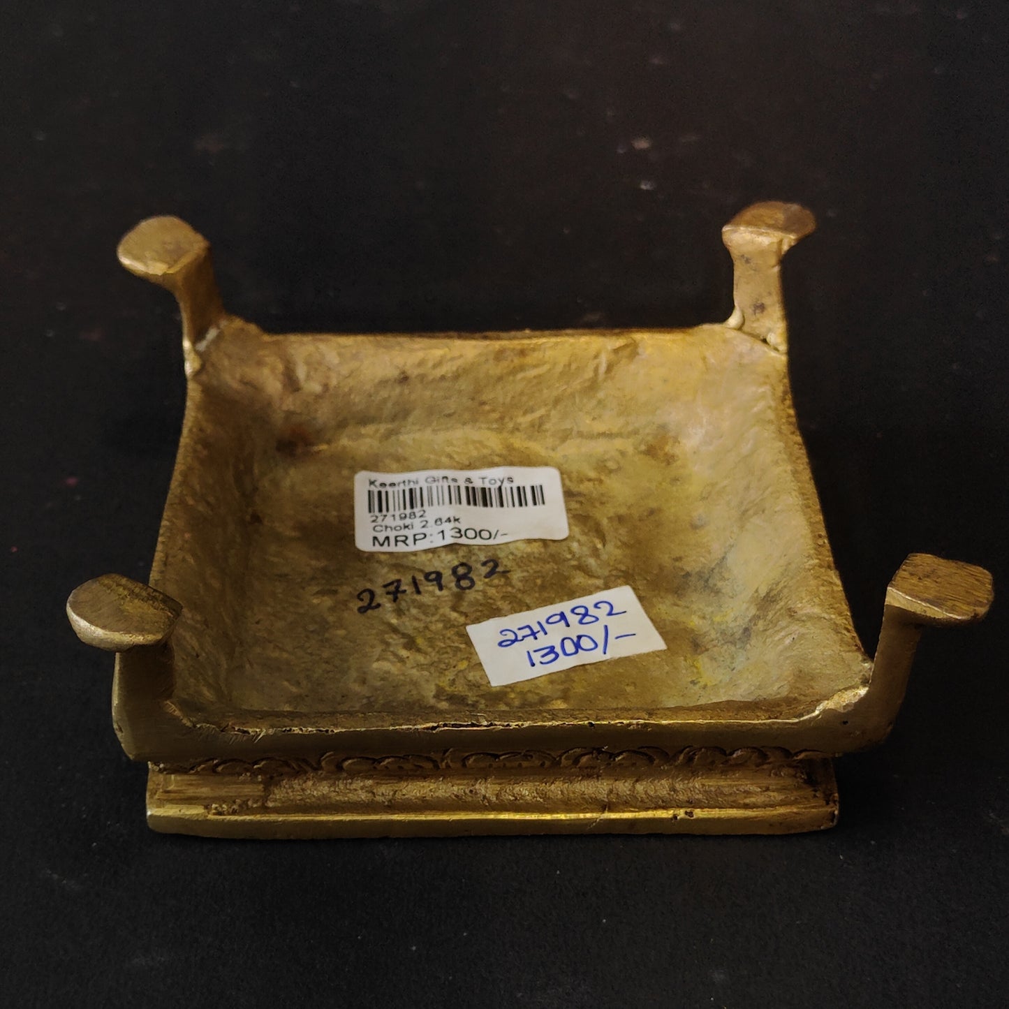 Ancient Brass Pooja Chowki
