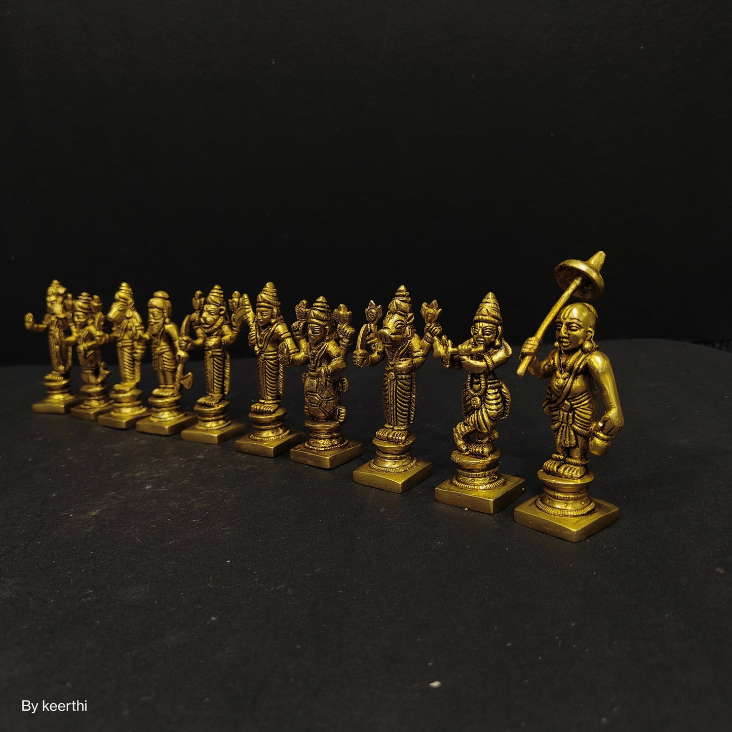 Brass DASHAVATAR/Vishnu Avatars Statue Set (10 PC)