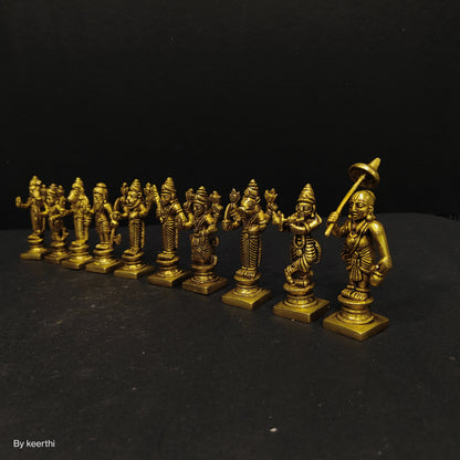 Brass DASHAVATAR/Vishnu Avatars Statue Set (10 PC)