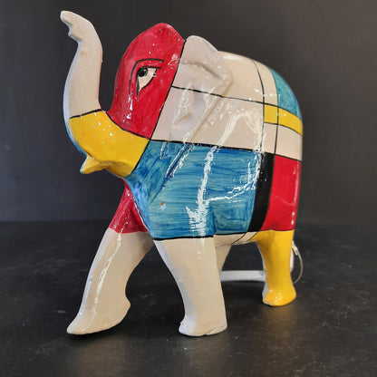 Wooden Elephant Mosaic Work