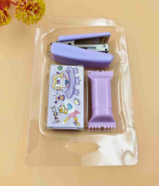 Paper Bear Combo Pink and Purple Space Stapler Theme Stapler Set Art's & craft kit