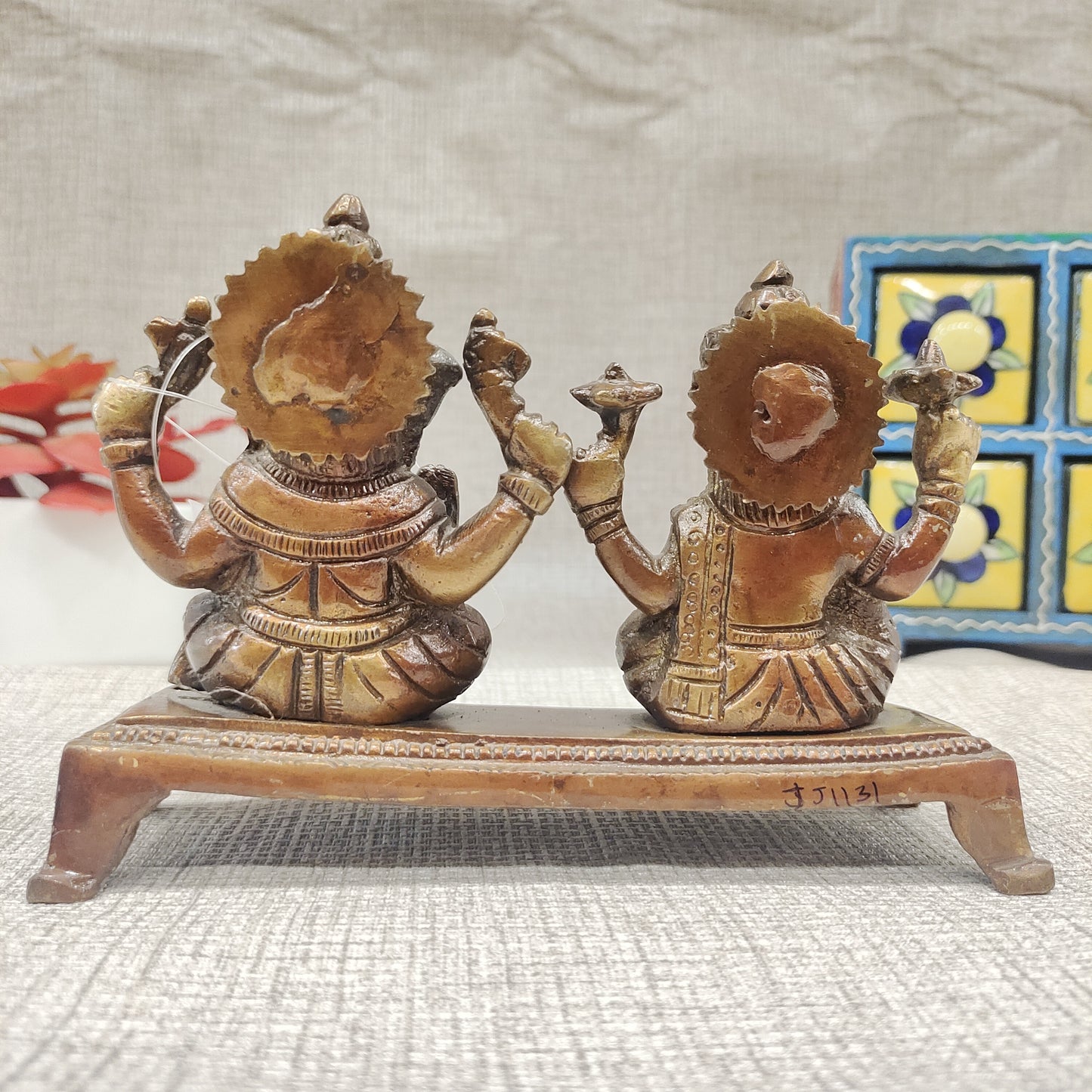 Antique brass Lakshmi ganesh