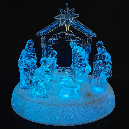 Lighted Nativity Scene with Star LED Manger Scene Christmas Table Top Decorations Holy Family Christmas Decorations