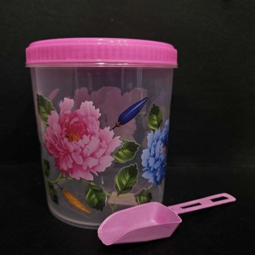 storage container with spoon for grocery storage and return gifting purpose