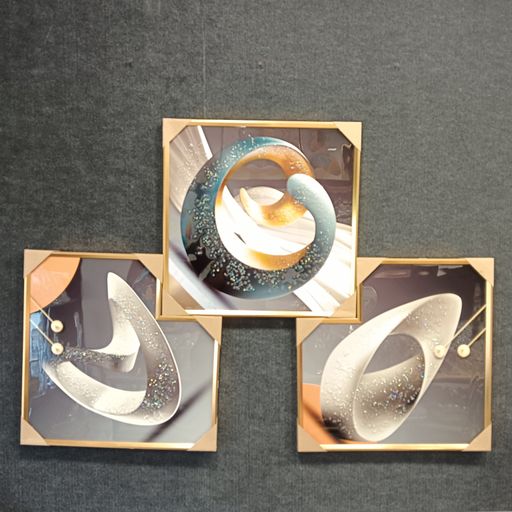 3 piece crystal wall frames
