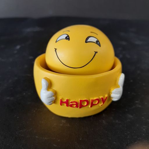 Smile bubble head showpiece a single piece with one moji