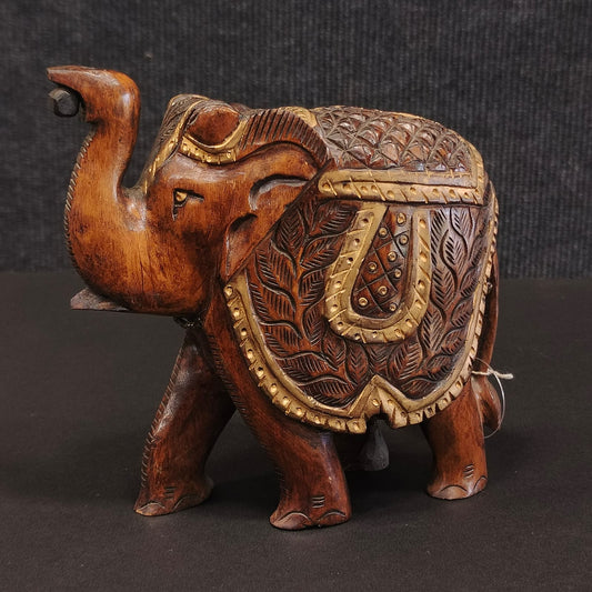 Wooden Elephant Fat With black Ball