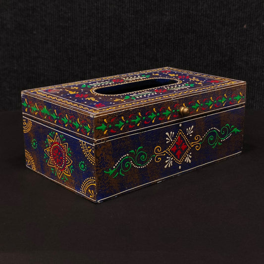 Wooden tissue box