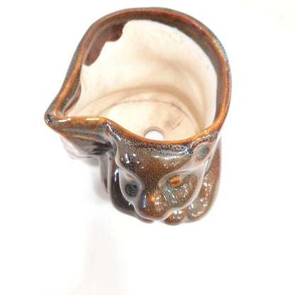 Squirrel shaped shiny ceramic pot for kids rooms,office & home decoration purpose