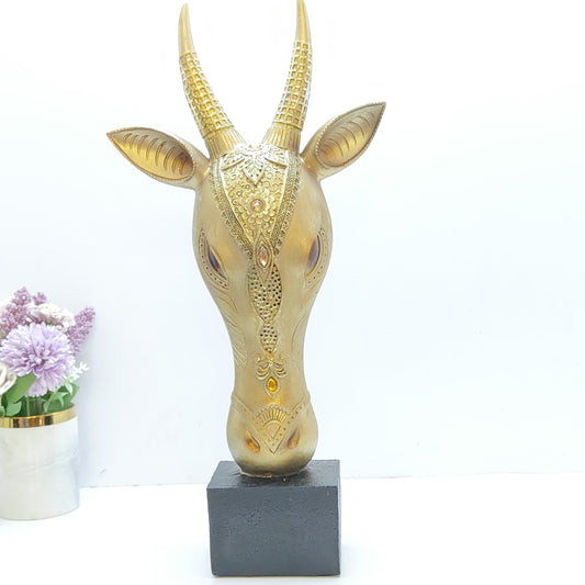 Fiber Decorative Giraffe Head Art Sculpture for Home Decor