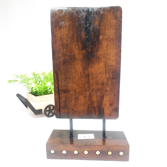 Wooden Buddha Face Panel on Stand Oxod