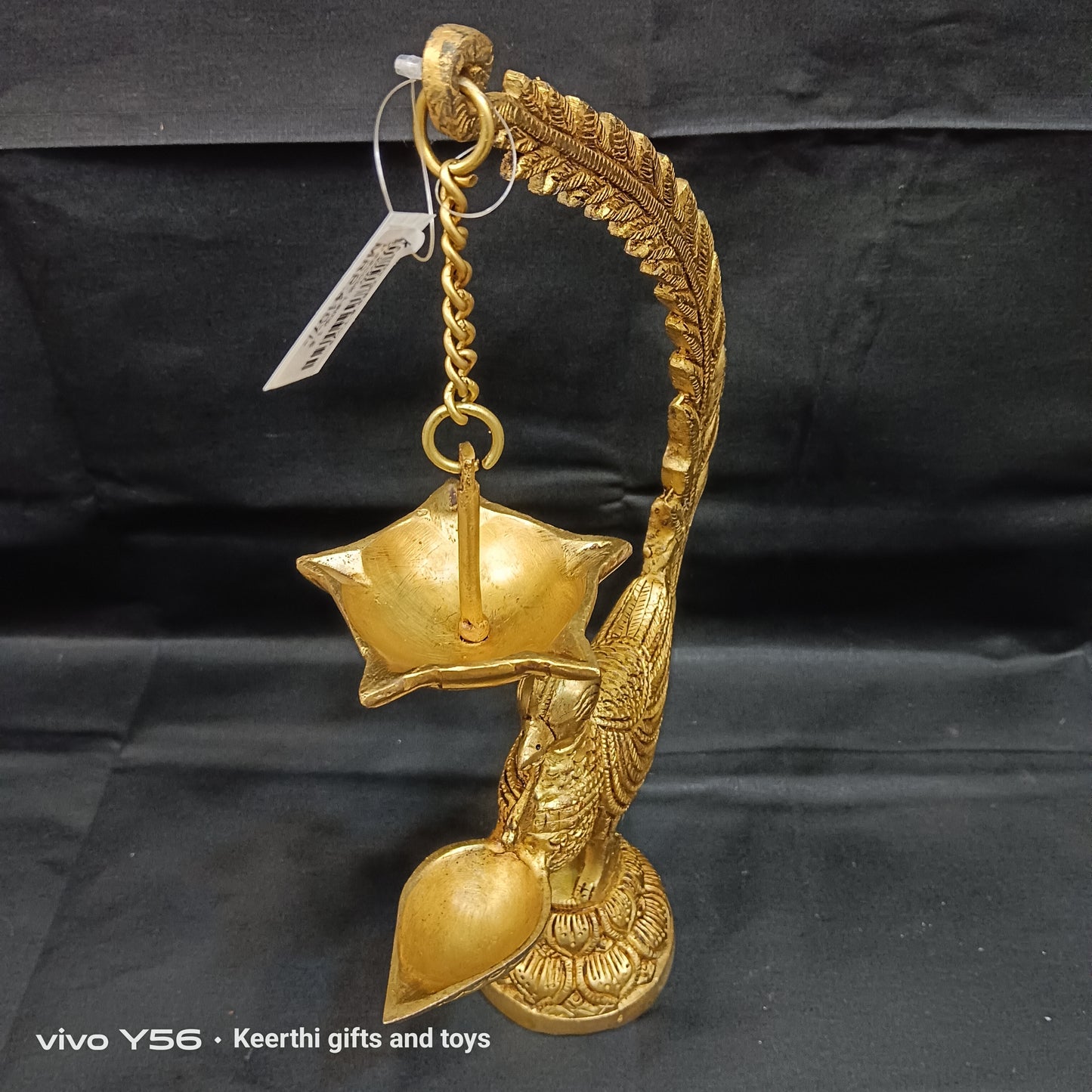 Peacock Diya stand brass antique