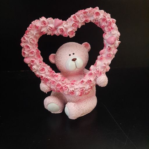 TEDDY carrying floral heart